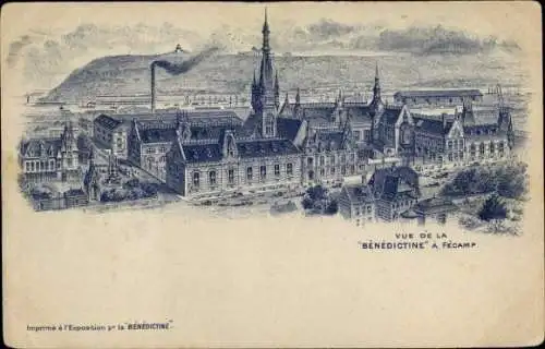 Litho Fécamp Seine Maritime, La Benedictine, Reklame