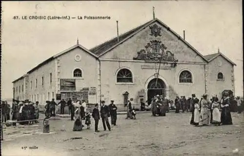 Ak Le Croisic Loire Atlantique, Fischhändler