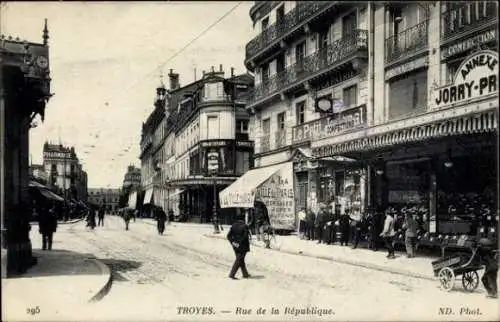 Ak Troyes-Aube, Rue de la République