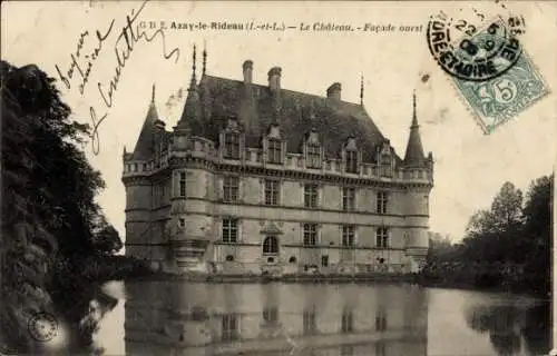Ak Azay le Rideau Indre et Loire, Schloss