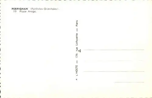 Ak Perpignan Pyrénées Orientales, Place Arago