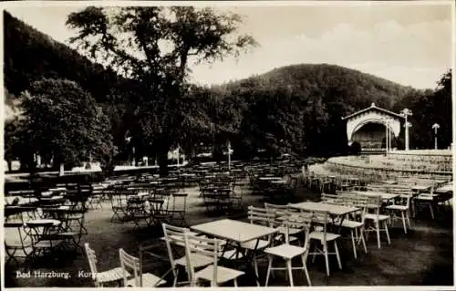 Ak Bad Harzburg am Harz, Kurpark, Terrasse