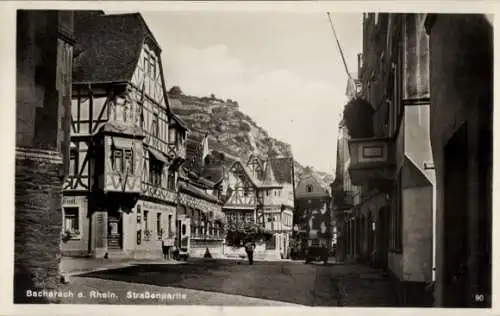 Ak Bacharach am Rhein, Fachwerkhäuser, Teilansicht