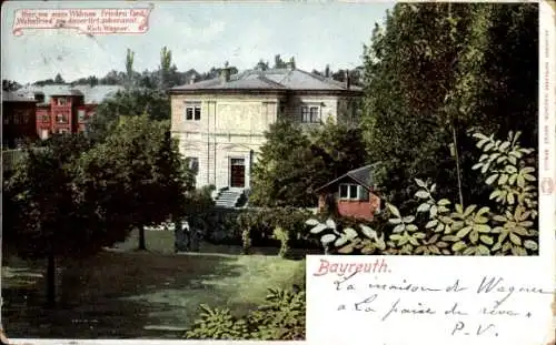 Ak Bayreuth Mittelfranken, Haus Wahnfried, Richard Wagner