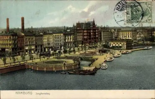 Ak Hamburg Mitte Neustadt, Jungfernstieg