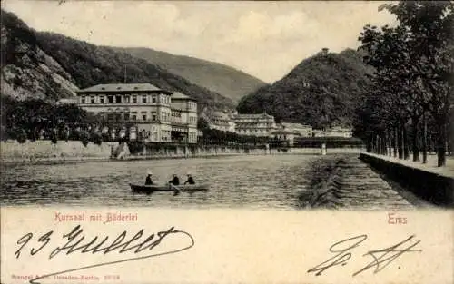 Ak Bad Ems an der Lahn, Kursaal, Bäderlei