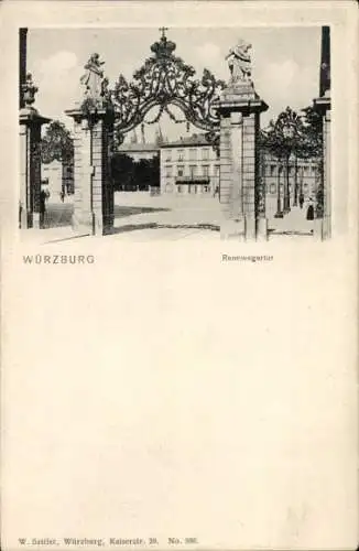 Ak Würzburg am Main Unterfranken, Rennwegertor