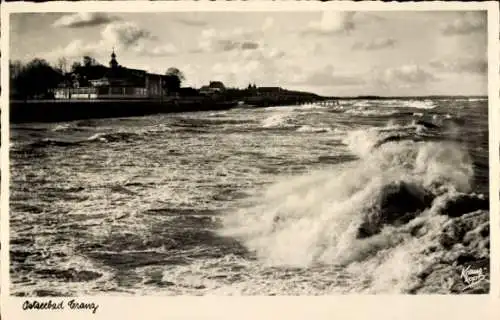 Ak Selenogradsk Ostseebad Cranz Ostpreußen, Brandung, Strandhotel