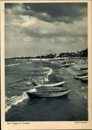 Ak Sopot Gdańsk Zoppot Danzig, Strand, Boote