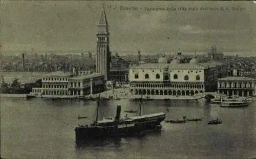 Ak Venezia Venedig Veneto, Panorama della citta visto dall'Isola di S. Giorgio
