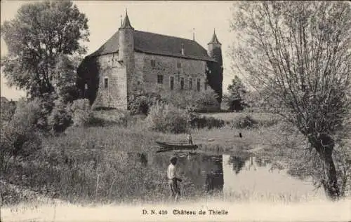 Ak Thielle Wavre Kanton Neuenburg, Château