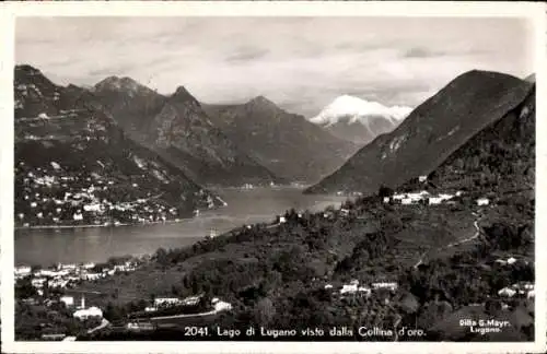 Ak Lugano Kanton Tessin Schweiz, Panorama, visto dalla Collina