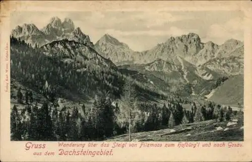 Ak Filzmoos in Salzburg, Hofpürgel, Gosau, Dachsteingebiet