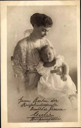 Ak Kronprinzessin Cecilie von Preußen, Prinzessin Alexandrine, Kriegskinder Spendentag 1916