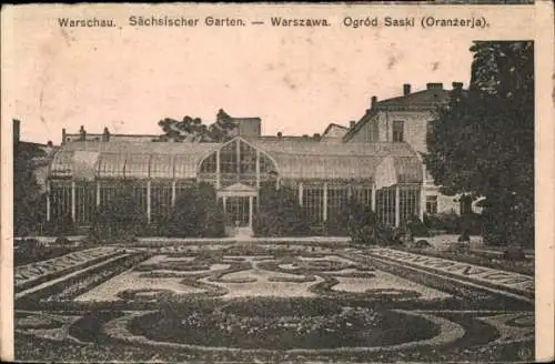 Ak Warszawa Warschau Polen, Sächsischer Garten