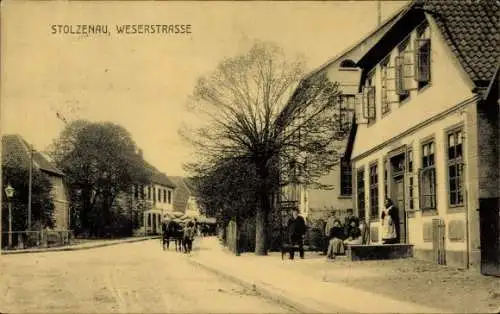 Ak Stolzenau an der Weser, Weserstraße