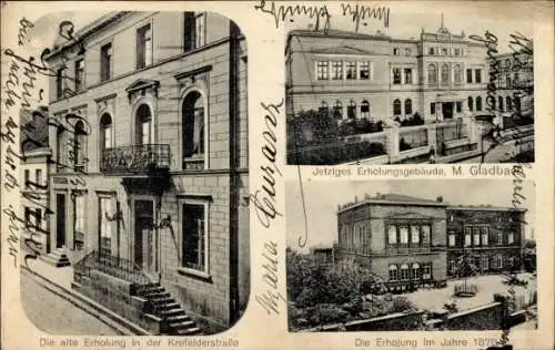 Ak Mönchengladbach am Niederrhein, Alte Erholung in der Krefelderstraße, Erholungsgebäude 1876