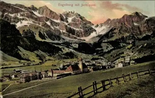 Ak Engelberg Kanton Obwalden Schweiz, Gesamtansicht, Juchlipass