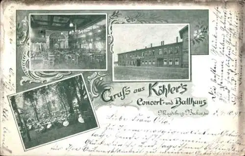Ak Buckau Magdeburg, Köhler's Konzert- und Ballhaus