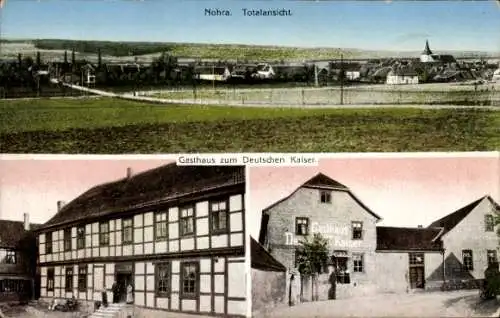 Ak Nohra Bleicherode am Harz, Gasthaus zum Deutschen Kaiser, Totalansicht