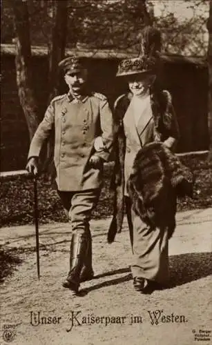 Ak Deutsches Kaiserpaar im Westen, Kaiser Wilhelm II., Kaiserin Auguste Viktoria, NPG 5311