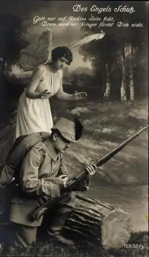 Set von 6 AK  Schutzengel Jägerbataillon Freiberg