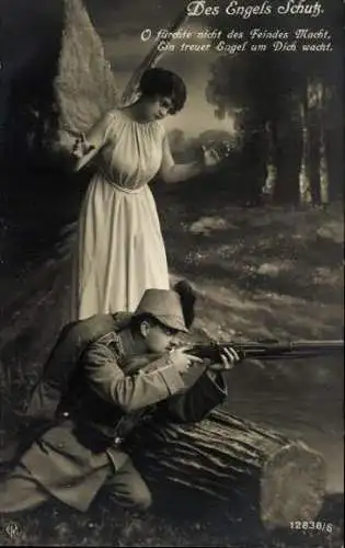 Set von 6 AK  Schutzengel Jägerbataillon Freiberg