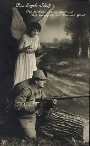 Set von 6 AK  Schutzengel Jägerbataillon Freiberg