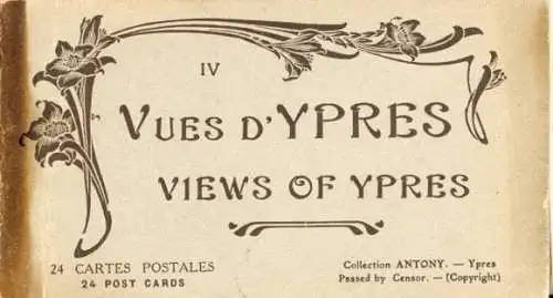 Set von 24 Ak Ypres Ypern Westflandern