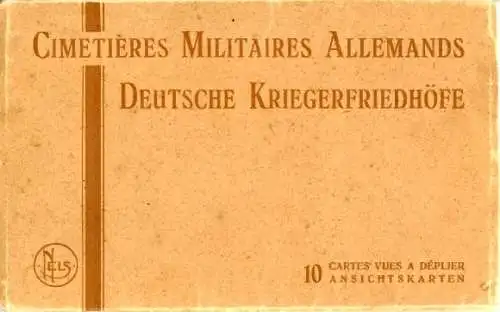 Set von 10 AK im Umschlag deutsche Kriegerfriedhöfe