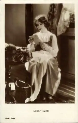Ak Schauspielerin Lillian Gish, Portrait, Ross Verlag 3424/3