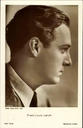 Ak Schauspieler Fred Louis Lerch, Portrait