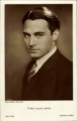 Ak Schauspieler Fred Louis Lerch, Portrait