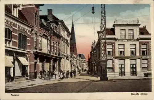 Ak Almelo Overijssel Niederlande, Groote Straat
