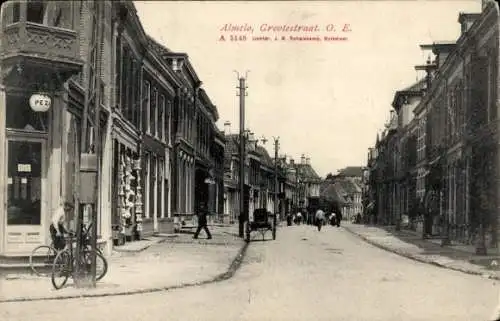Ak Almelo Overijssel Niederlande, Groote Straat