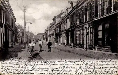 Ak Almelo Overijssel Niederlande, Groote Straat