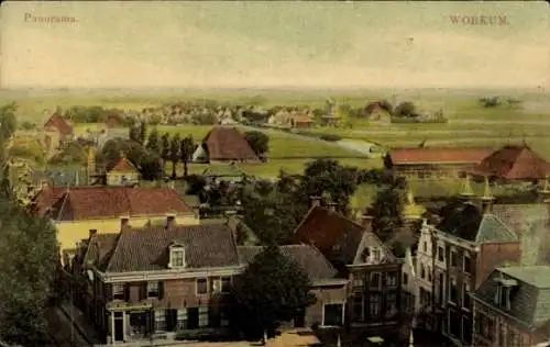 Ak Workum Fryslân Niederlande, Panorama