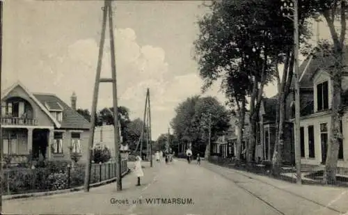 Ak Witmarsum Fryslân Niederlande, Straatweg