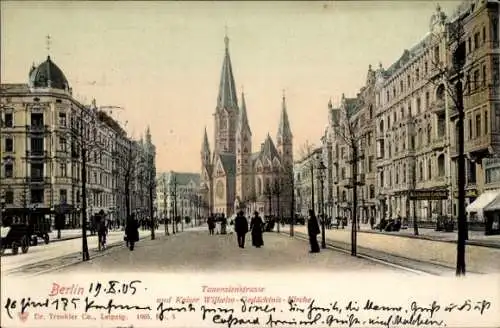 Ak Berlin Charlottenburg, Tauentzienstraße und Kaiser Wilhelm Gedächtniskirche, Creditbank