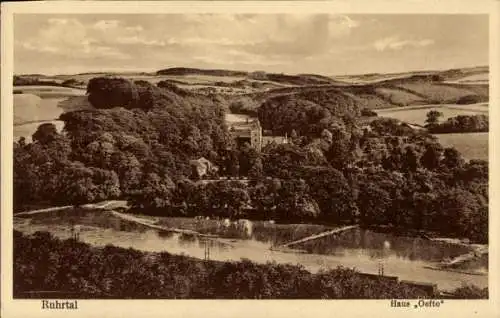 Ak Kettwig Essen im Ruhrgebiet, Haus Oefte, Ruhrtal