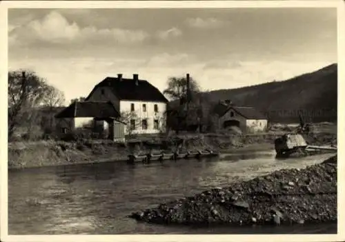 Foto Ak Kettwig Essen im Ruhrgebiet, Teilansicht, Hochwasser 1940