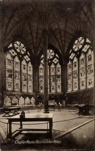Ak City of Westminster London England, Westminster Abbey, Kapitelsaal