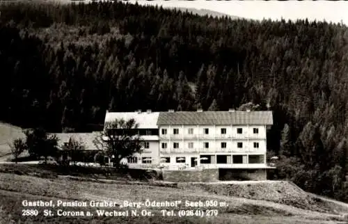 Ak St Corona am Wechsel in Niederösterreich, Gasthof Pension Gruber Berg-Ödenhof