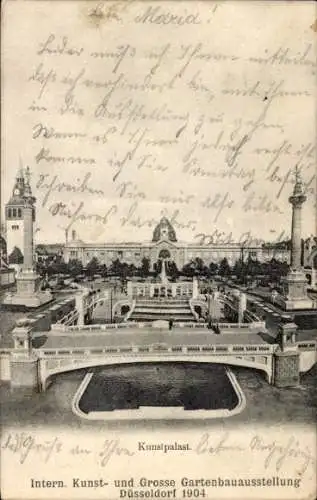 Ak Düsseldorf am Rhein, Intern. Kunst- und Große Gartenbauausstellung 1904, Kunstpalast