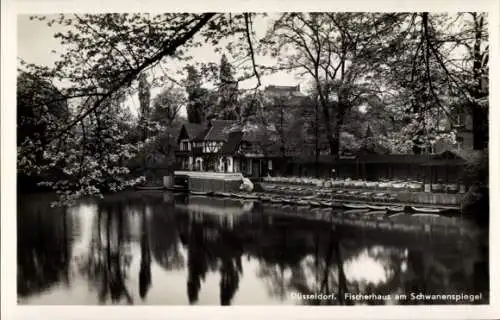 Ak Düsseldorf am Rhein, Fischerhaus am Schwanenspiegel