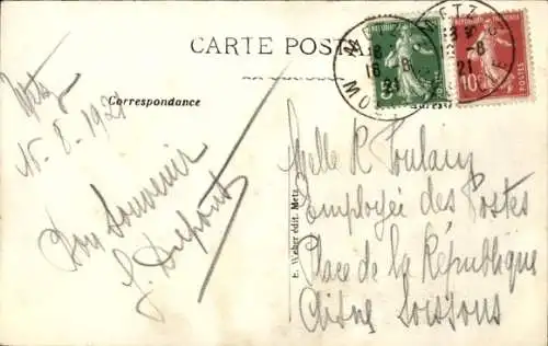 Ak Metz Moselle, Vue generale