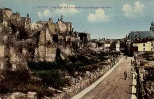 Ak Verdun, Rue Mazel, Anciennes Fortifications gallo-romaines