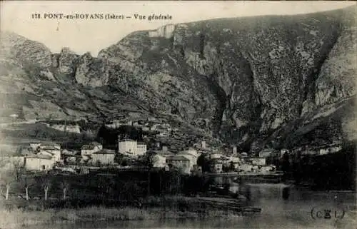 Ak Pont en Royans Isère, Vue generale