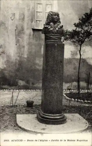 Ak Ajaccio Corse du Sud, Buste de l'Aiglon, Jardin de la Maison Napoleon