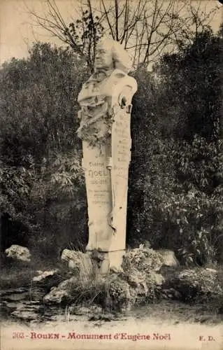 Ak Rouen Seine Maritime, Monument Eugene Noel